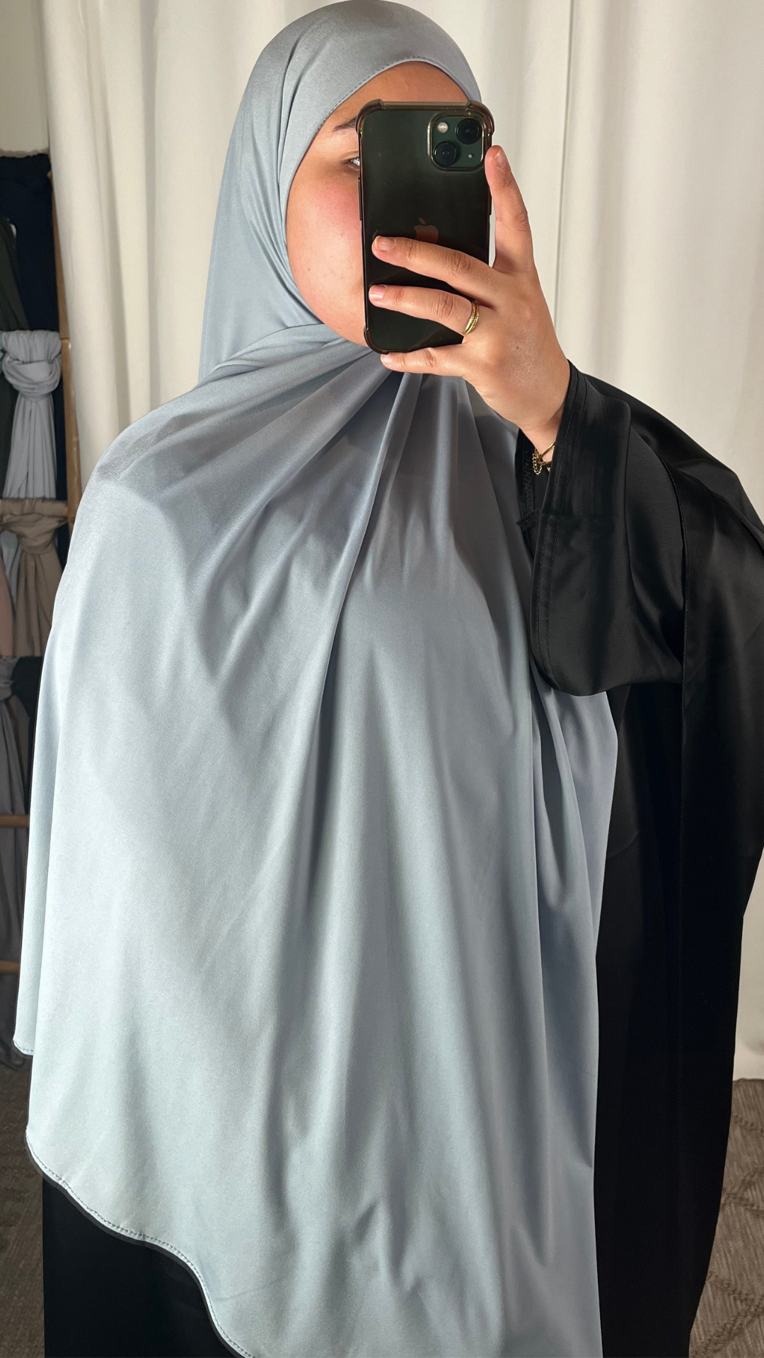Hijab Jersey Premium de Luxe - Bleu Gris