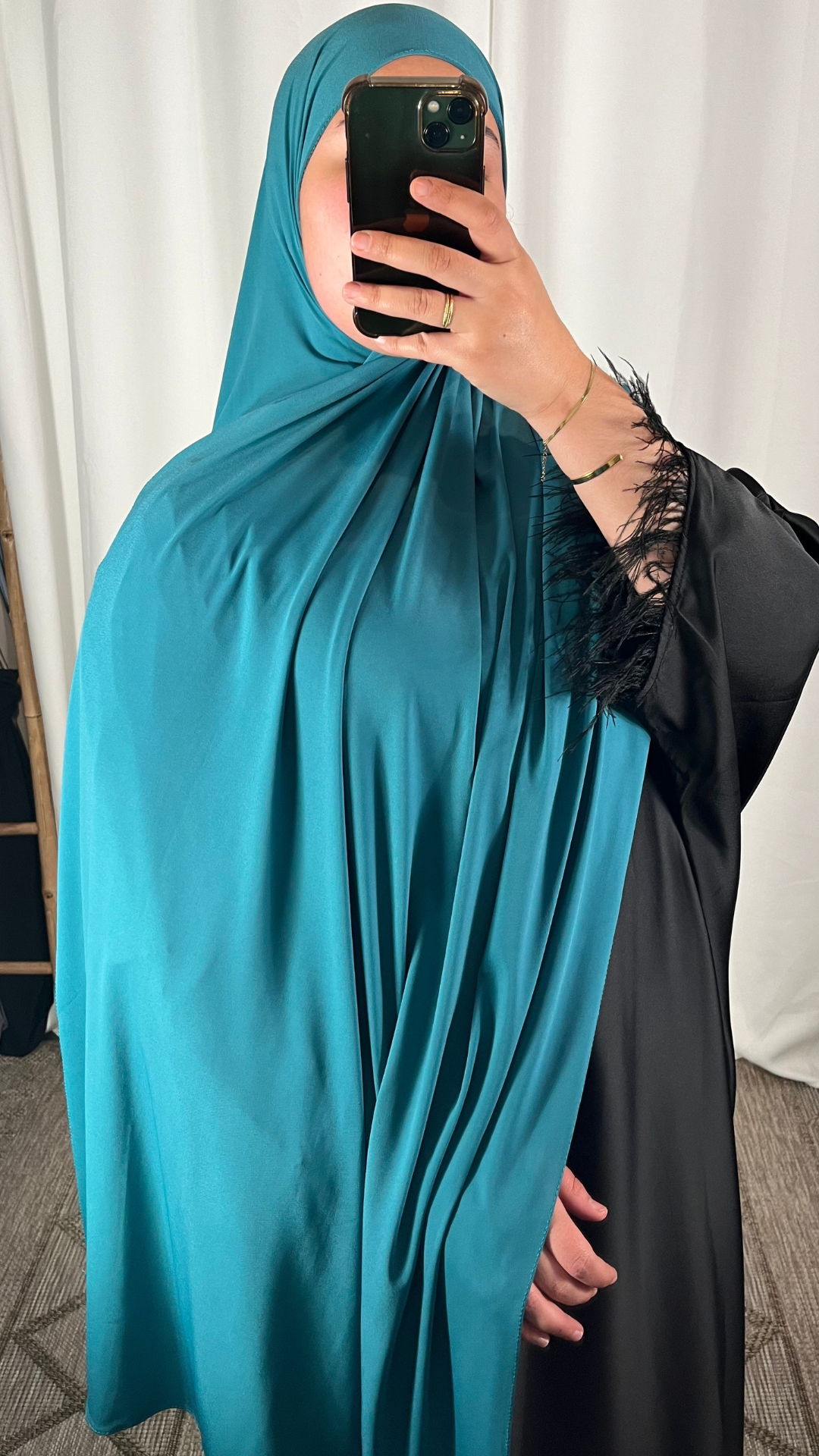 Hijab Jersey Premium de Luxe - Bleu Vert