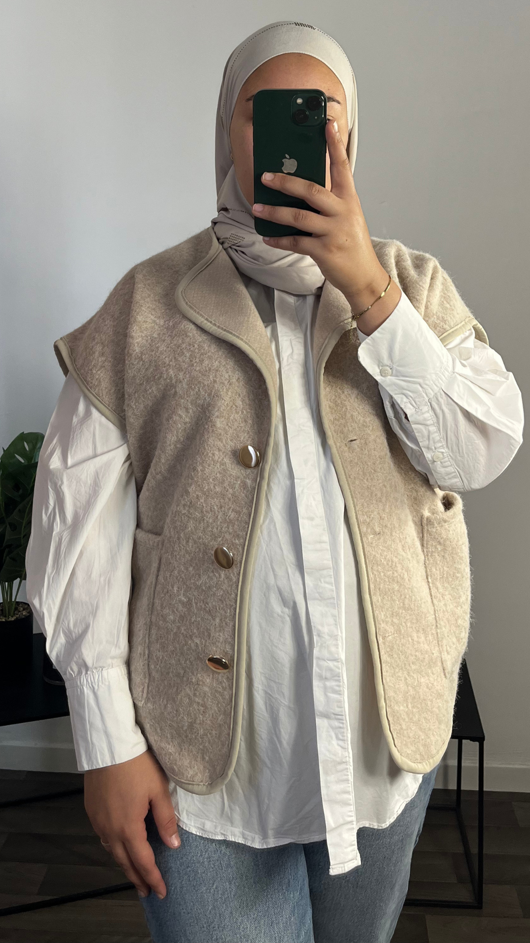 Gilet sans Manche - Taupe Clair