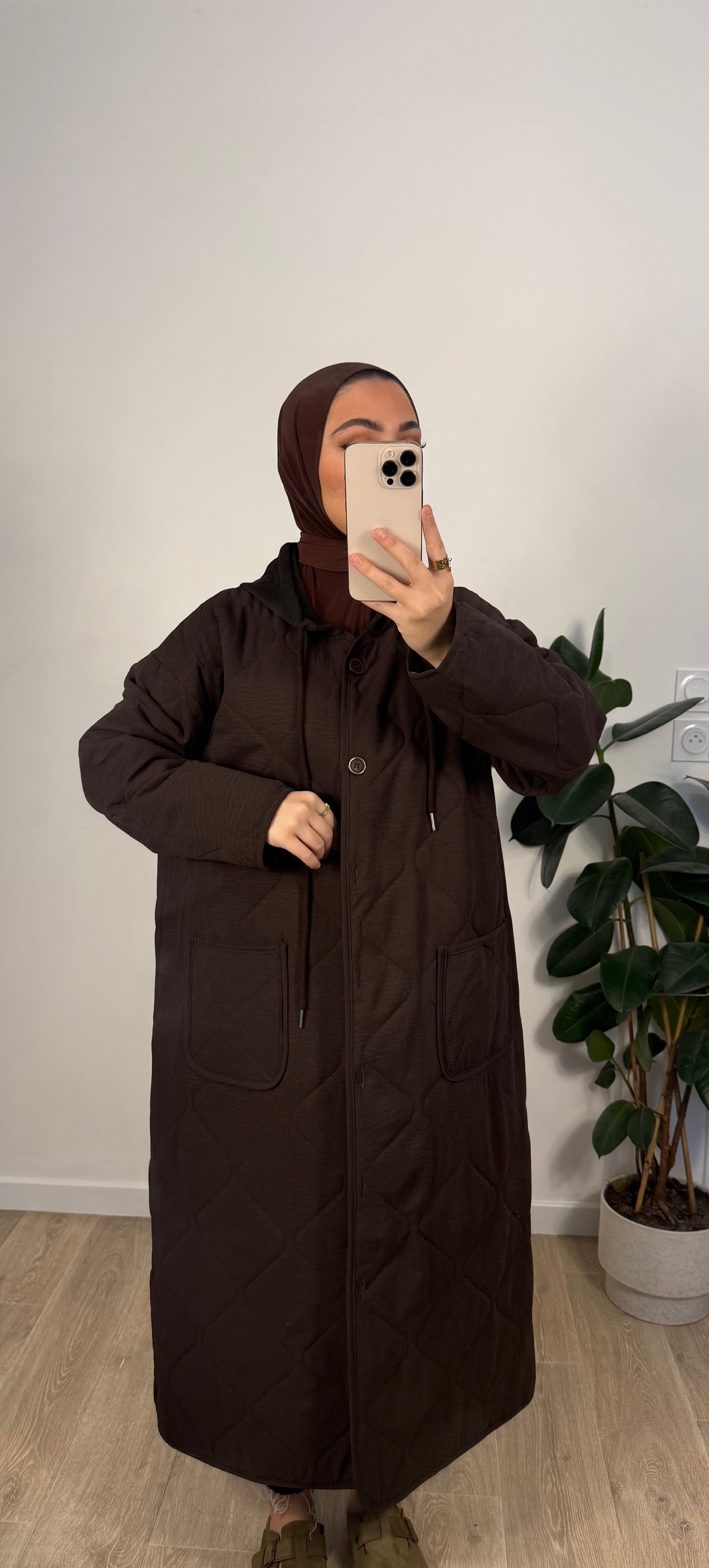 Manteau Matelassé - Chocolat