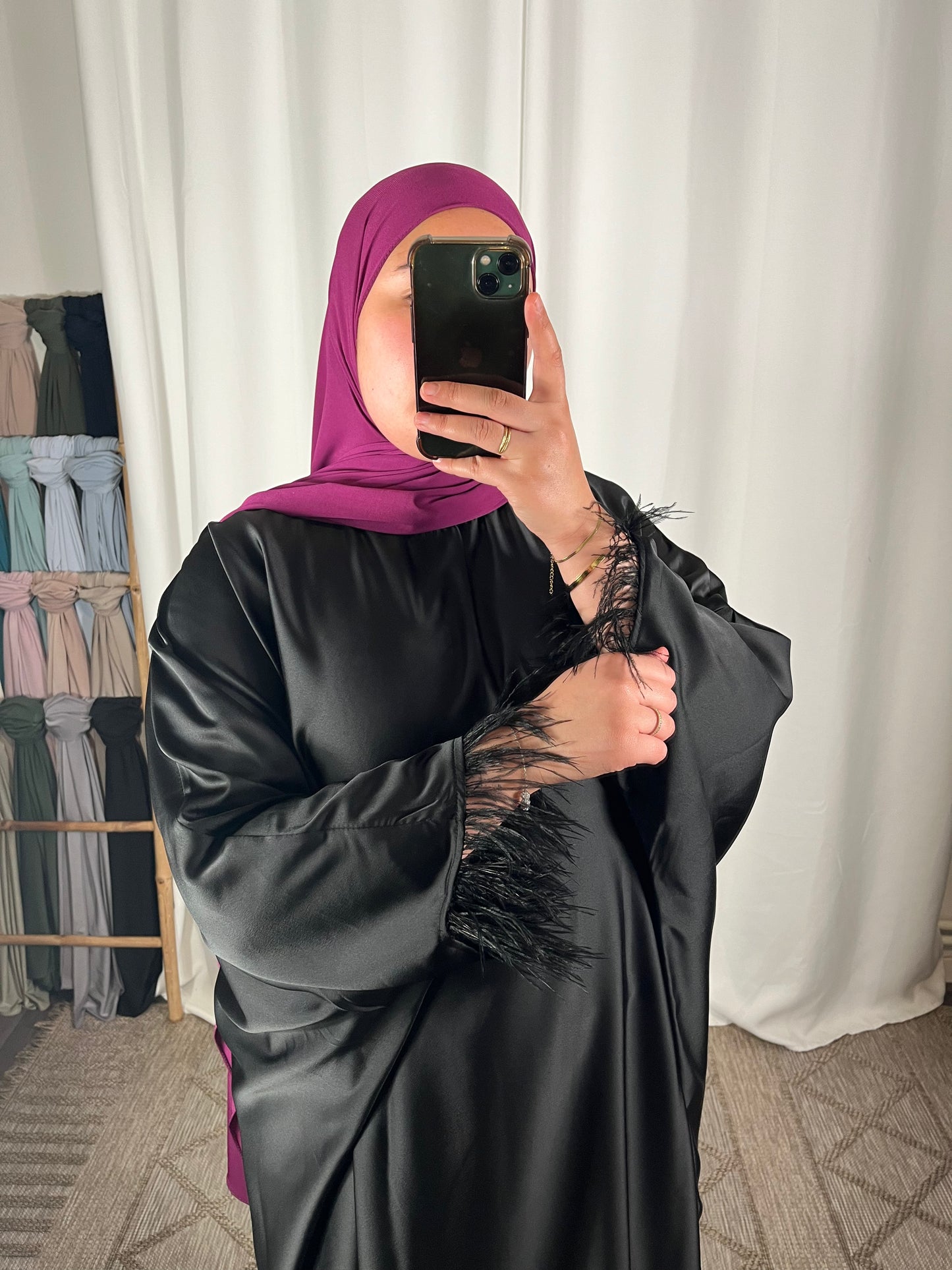 Robe Miya à Plume - Noir