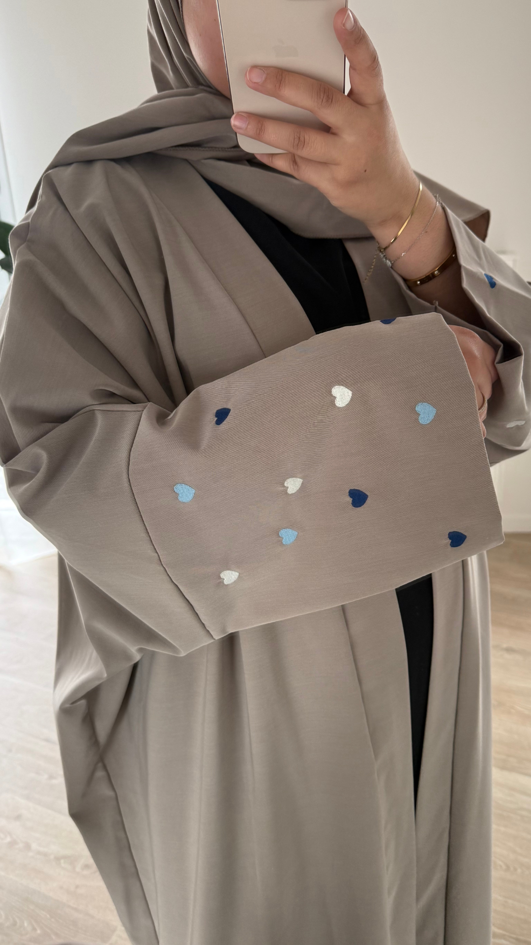 Kimono Cœur - Taupe Chiné