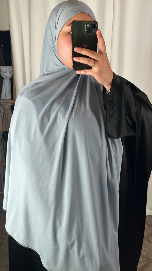 Hijab Jersey Premium de Luxe - Bleu Gris