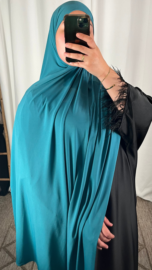 Hijab Jersey Premium de Luxe - Bleu Vert