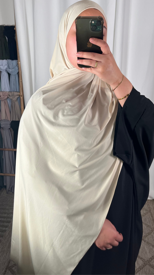 Hijab Jersey Premium de Luxe - Cream