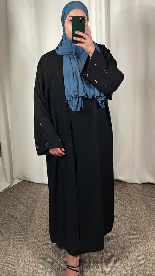 Set Lune Sous Robe + Kimono  - Noir