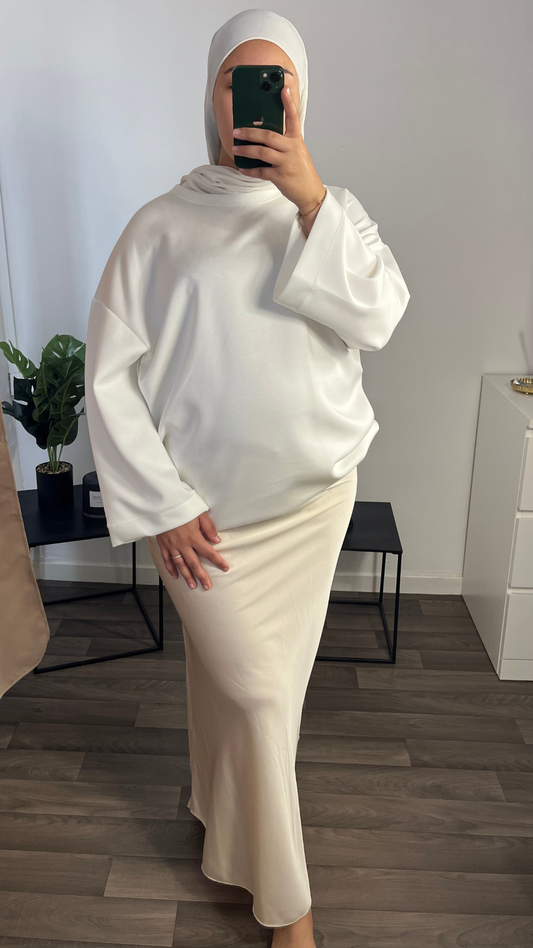 Jupe Satinée - Beige
