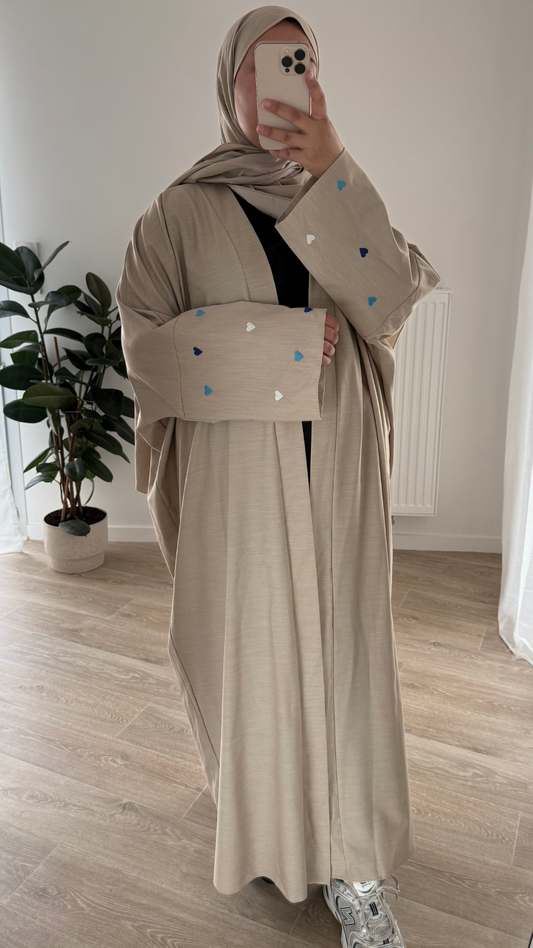 Kimono Cœur - Crème Chiné