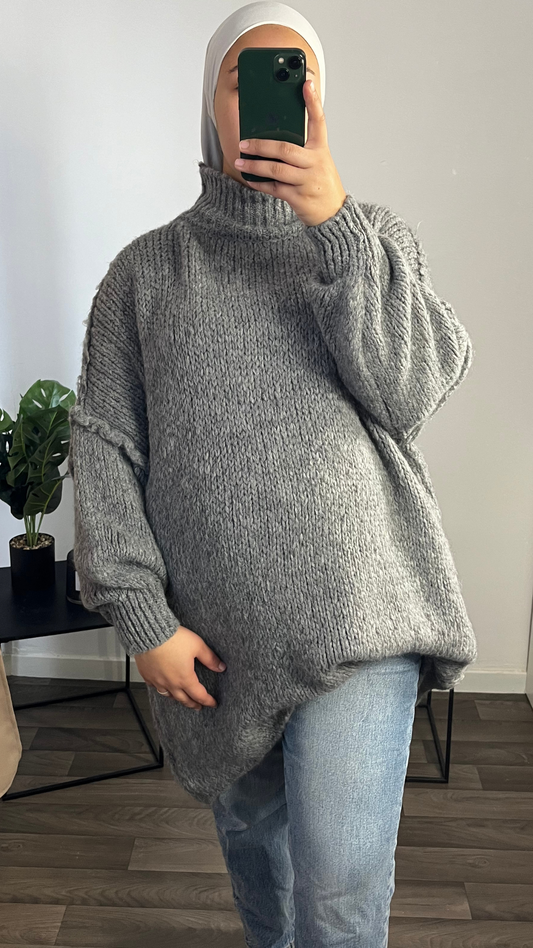 Pull Sara Maxi - Gris Foncé
