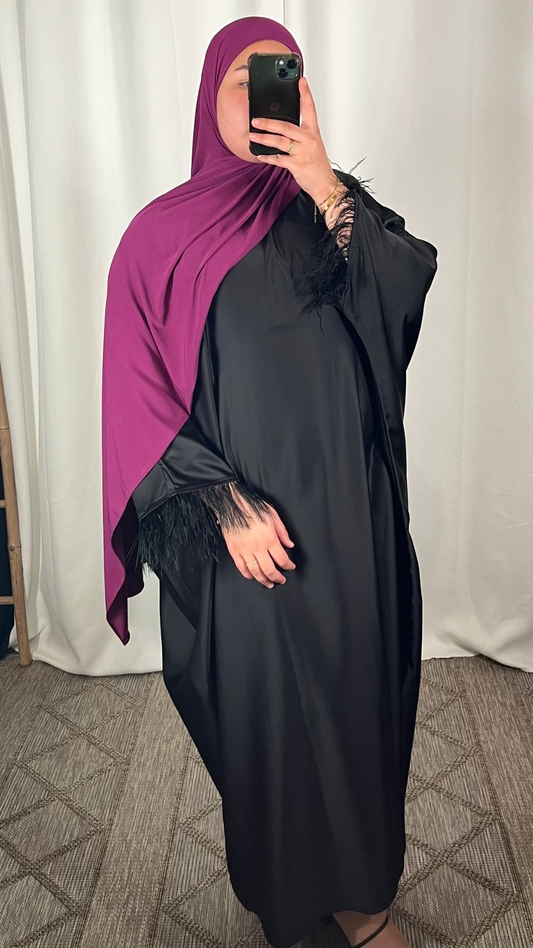 Robe Miya à Plume - Noir