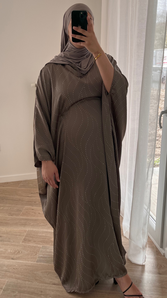 Robe à Strass - Taupe Foncé
