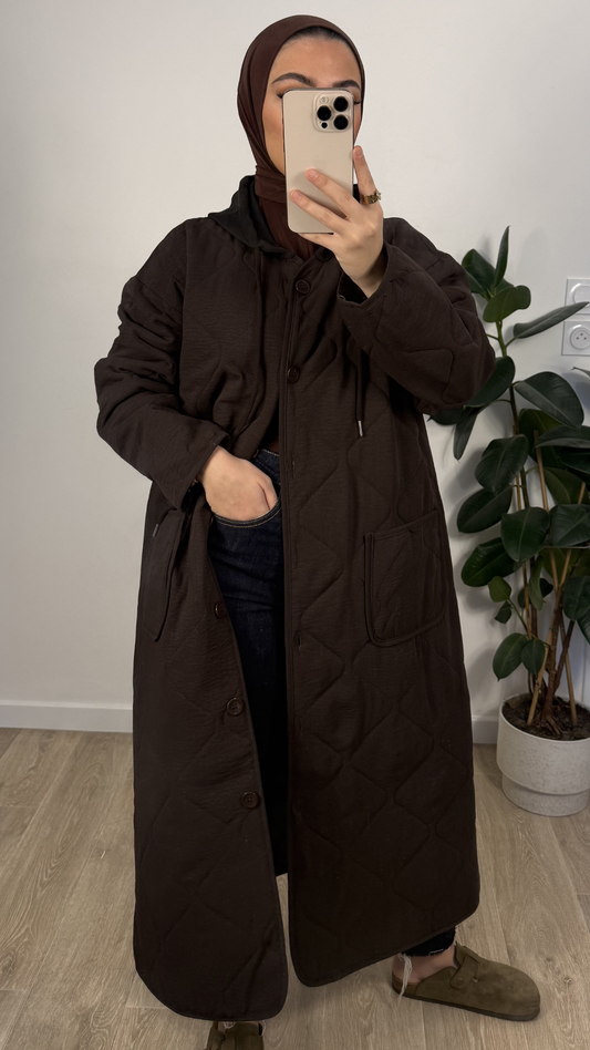 Manteau Matelassé - Chocolat