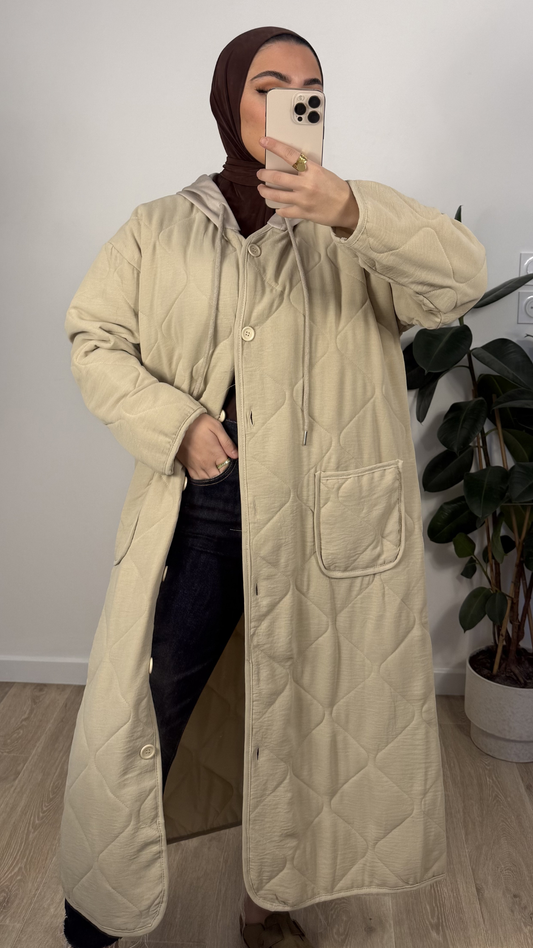 Manteau Matelassé - Crème